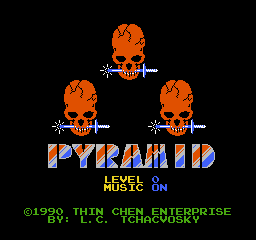 Pyramid 1 title screen for NES